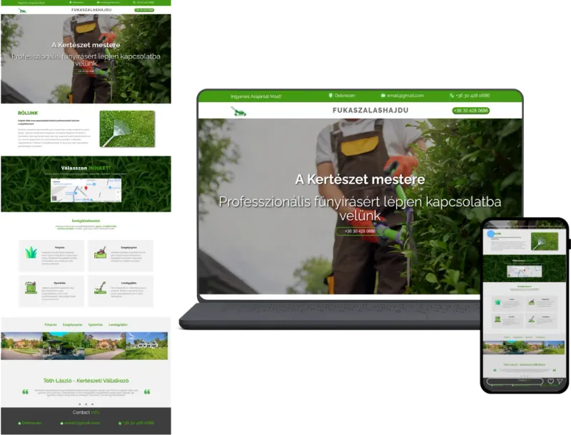 Fukaszalashajdú landing oldal referencia