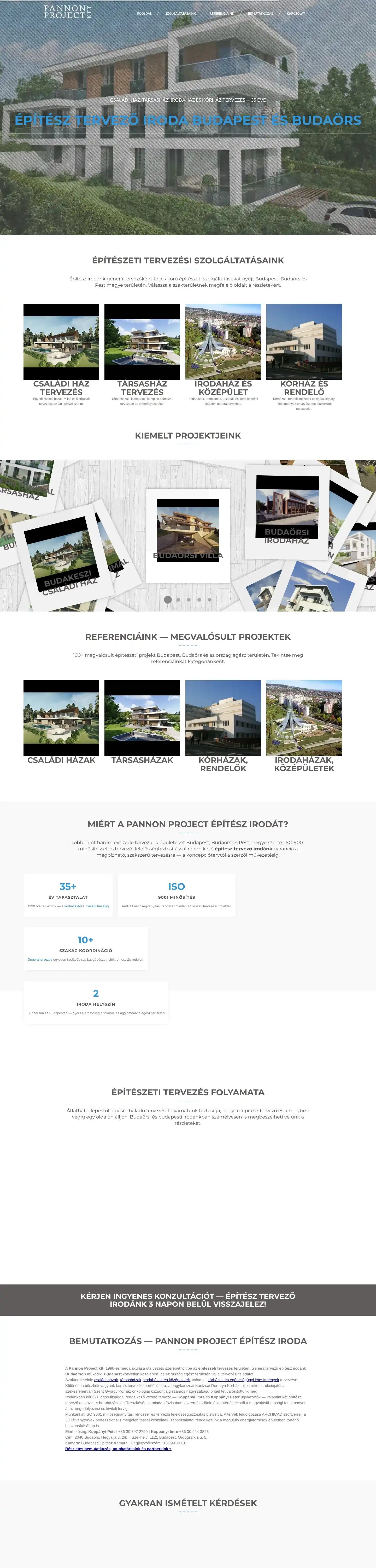 1st Architect (Pannon Project) teljes weboldal