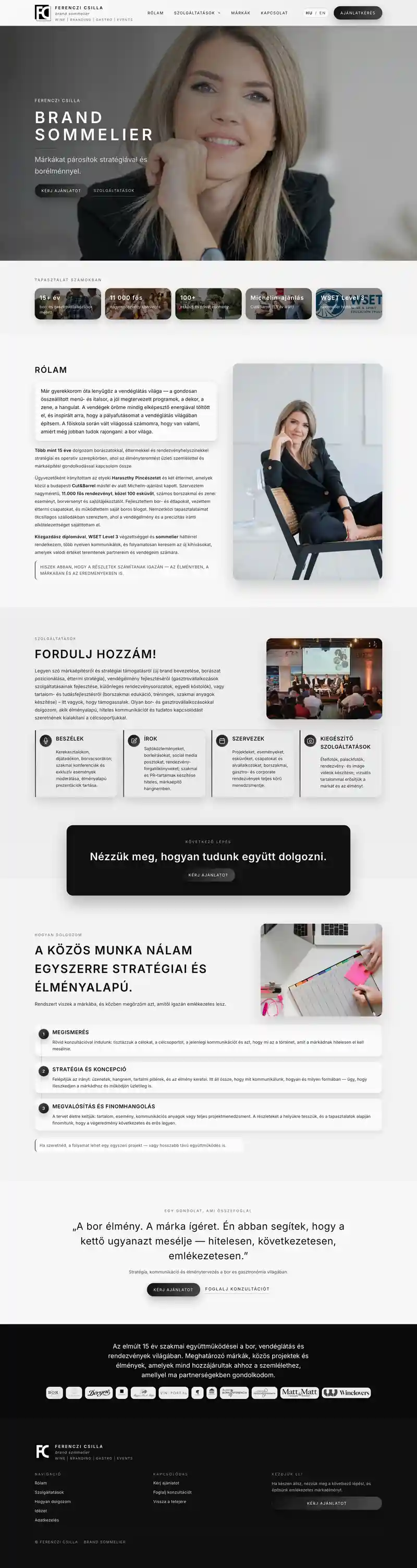 Ferenczi Csilla teljes weboldal