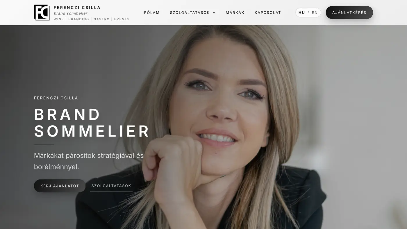 Ferenczi Csilla – weboldal referencia