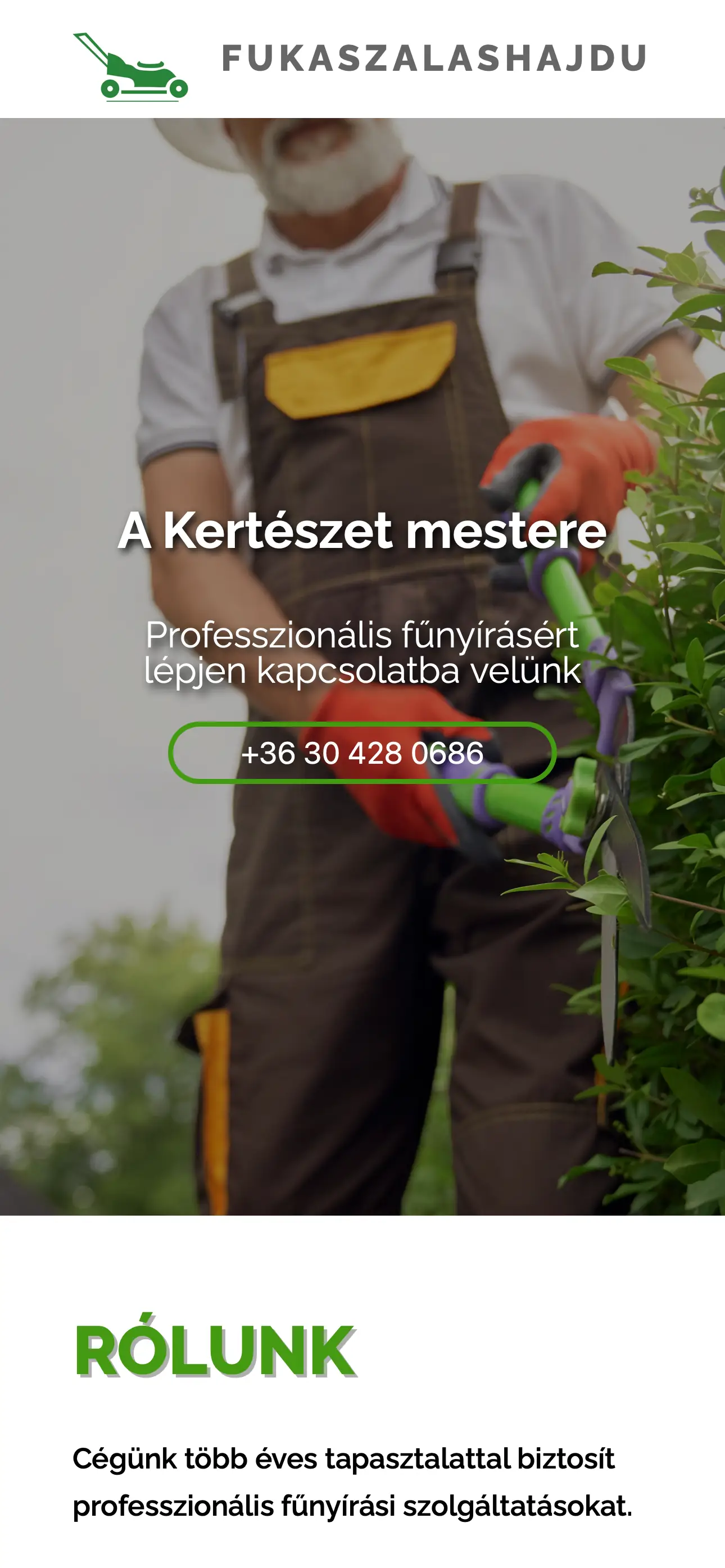 Fukaszalashajdú Kertészet mobil nézet