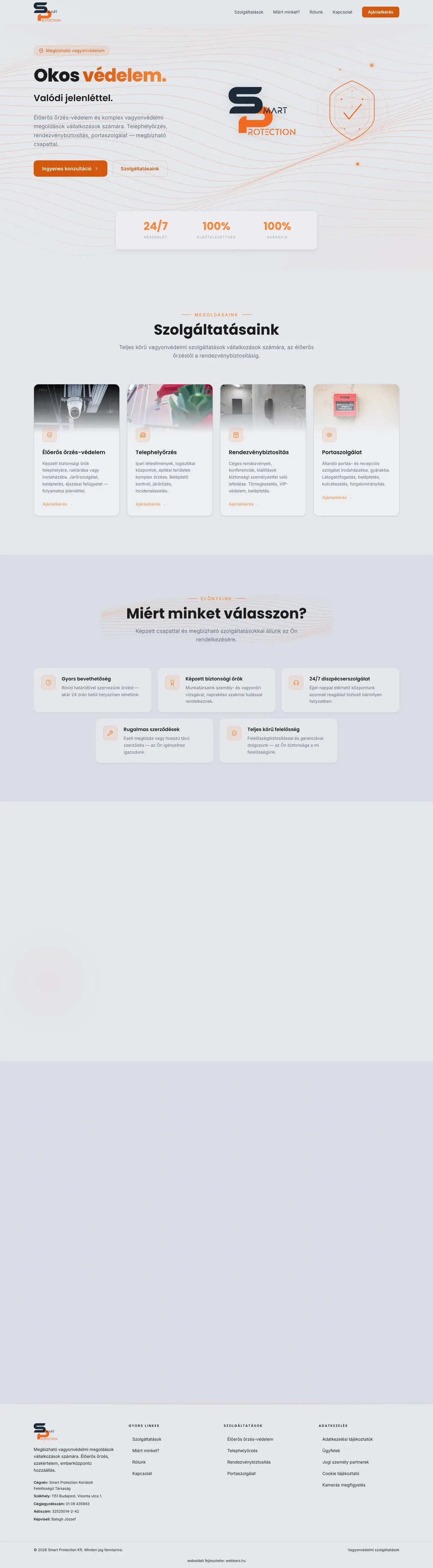 Smart Protection teljes weboldal