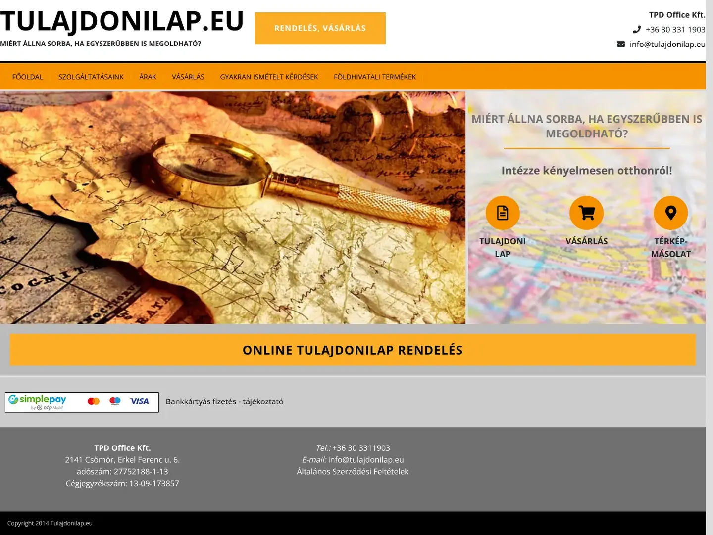 Tulajdonilap.eu teljes weboldal