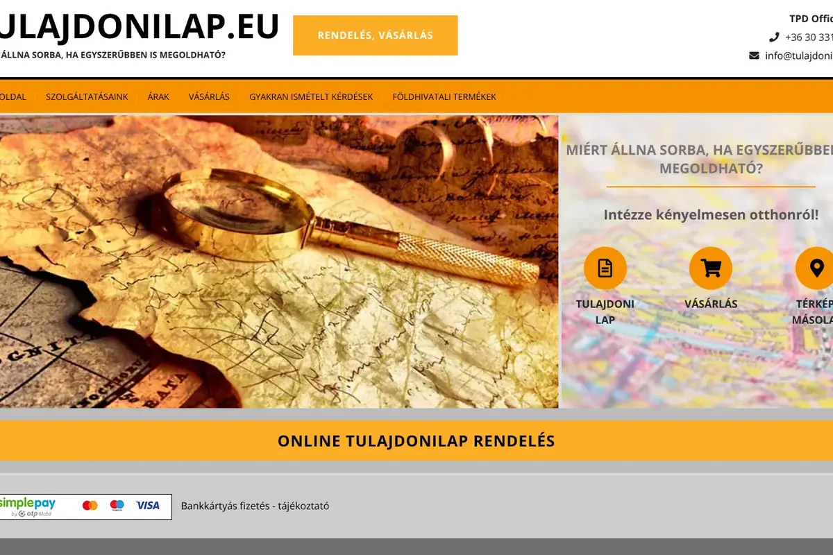 Tulajdonilap.eu – weboldal referencia